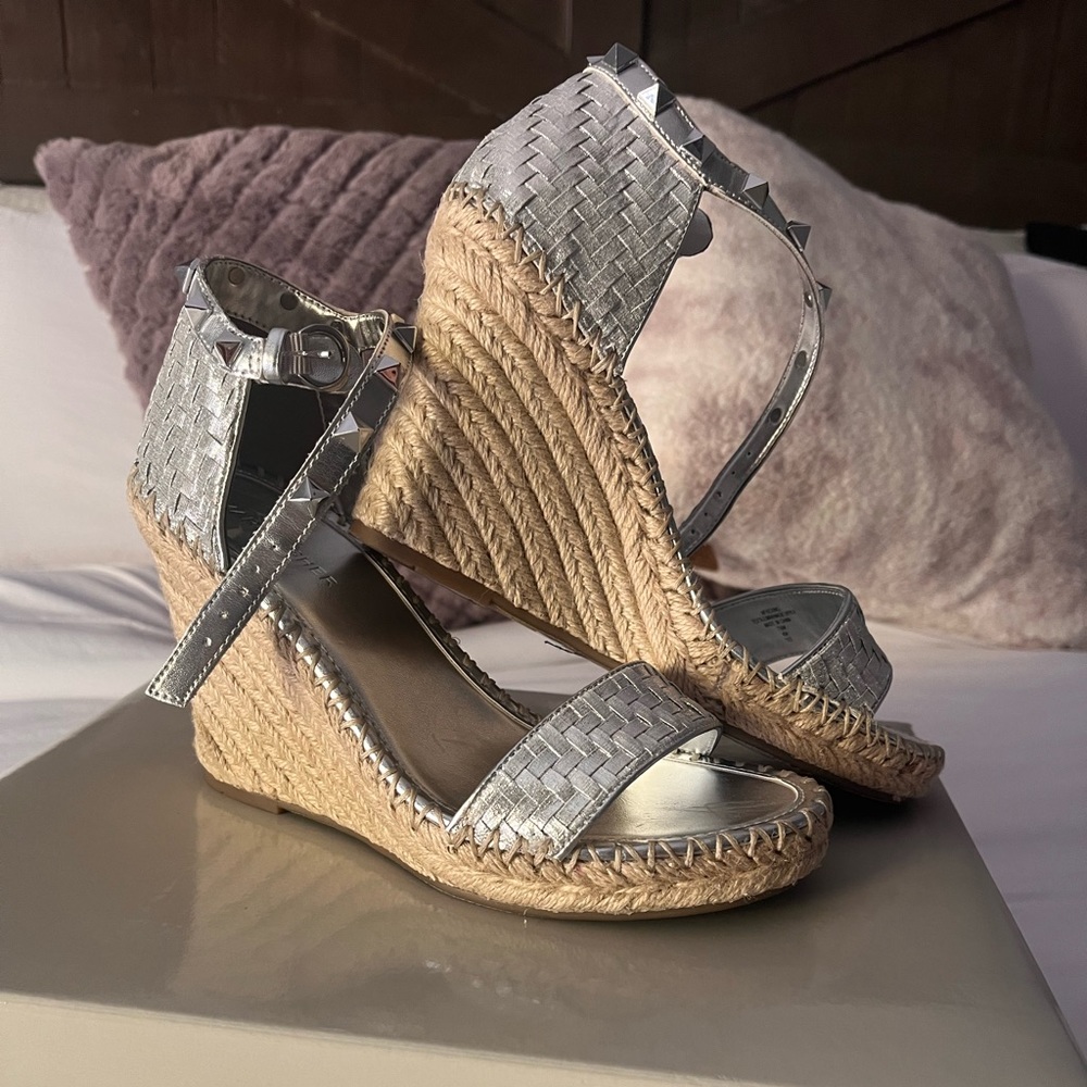 Marc Fisher Espadrille Studded Wedge